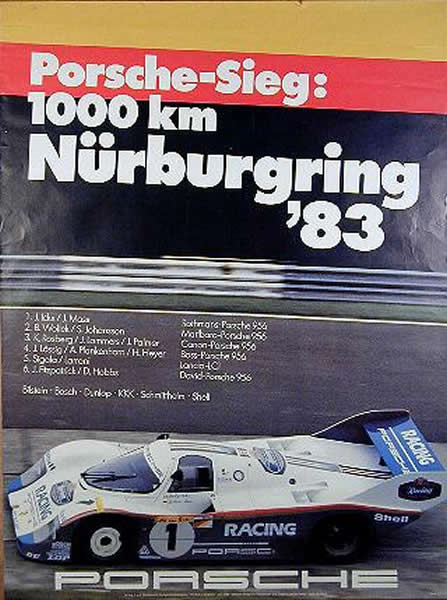 1983 1000km Nurburgring Poster              