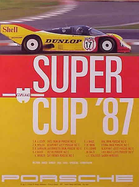 Porsche Supercup 1987 featuring 962 Poster                  