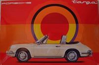 Porsche 911 Targa Enamel Plaque