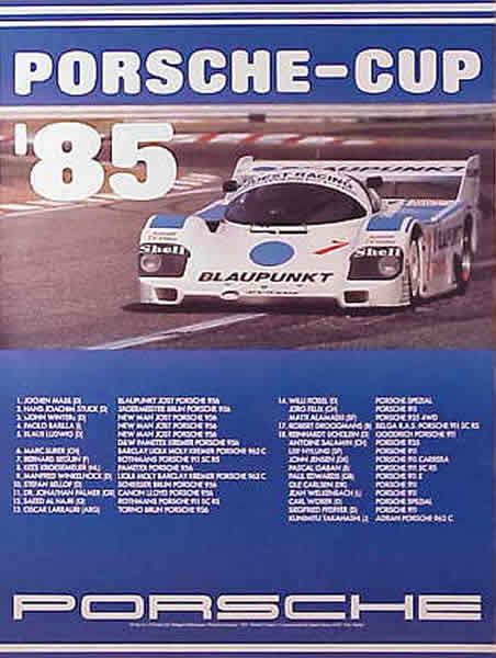 Porsche Cup with 956 (1985) Poster                          