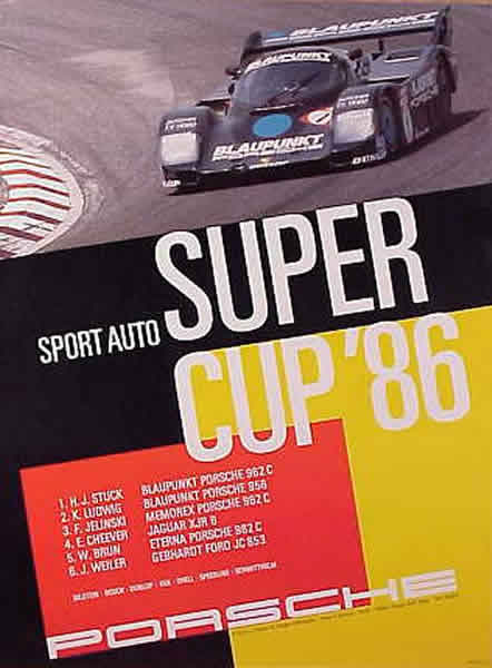 Porsche Cup 1986 Poster                                     